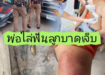 ระยอง พ่อเมาไล่ฟันลูกบาดเจ็บ