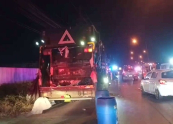 ระยอง ซิ่งสยองรับลมหนาวอัดรถขยะ