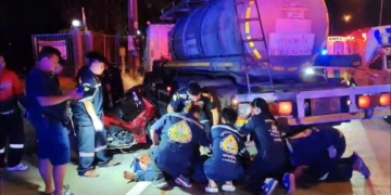 ระยอง หนุ่มแดนโรตีอัดท้ายสิบล้อร้องลั่น