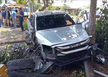 ระยอง วิกฤตต้นขนุนรถพังยับเจ็บสาหัส